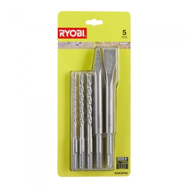 Оснастка для инструмента Ryobi, Набор буров и зубил SDS-PLUS RYOBI RAKSP05 (5132004837)
Оснастка для инструмента Ryobi, Набор буров и зубил SDS-PLUS RYOBI RAKSP05 (5132004837)