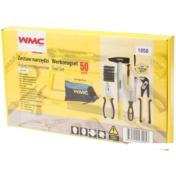 Набор ручных инструментов WMC TOOLS, Универсальный набор инструментов WMC Tools 1050 (50 предметов)
Набор ручных инструментов WMC TOOLS, Универсальный набор инструментов WMC Tools 1050 (50 предметов)