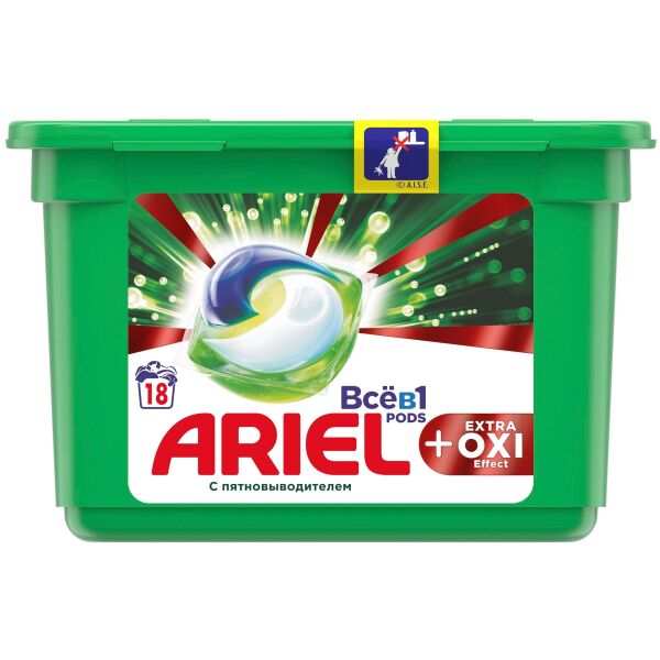 Средства для стирки ARIEL, Капсулы для стирки Ariel Все в 1 Pods Extra OXI Effect 18x27.3 г
Средства для стирки ARIEL, Капсулы для стирки Ariel Все в 1 Pods Extra OXI Effect 18x27.3 г