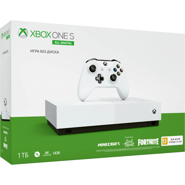 Консоль стационарная MICROSOFT, Консоль MICROSOFT Xbox One S 1 ТБ All-Digital + SOT, Minecraft, Fortnite
Консоль стационарная MICROSOFT, Консоль MICROSOFT Xbox One S 1 ТБ All-Digital + SOT, Minecraft, Fortnite
