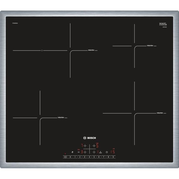 Варочные поверхности электрические Bosch, Индукционная варочная панель Bosch PIF645FB1E
Варочные поверхности электрические Bosch, Индукционная варочная панель Bosch PIF645FB1E