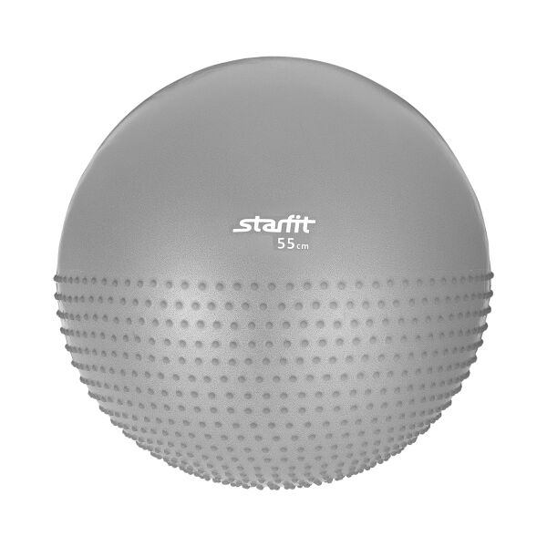 

Инвентарь для фитнеса STARFIT, Фитбол массажный Starfit GB-201 55 см (серый)