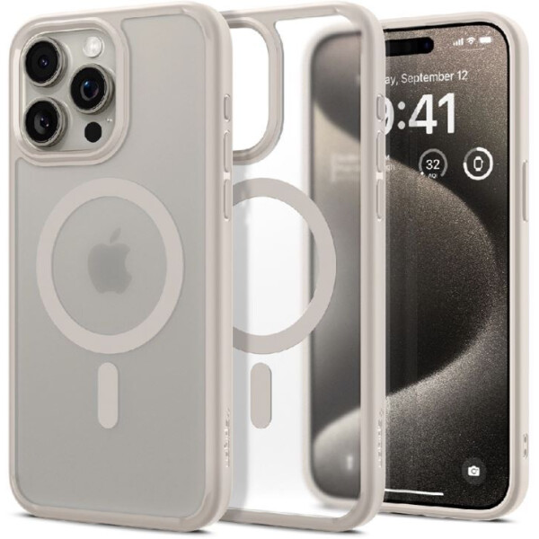 Чехол для телефона Spigen Ultra Hybrid (MagFit) для iPhone 15 Pro Max ACS07210 (серый)