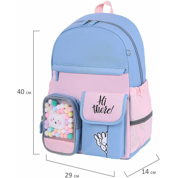 Рюкзак BRAUBERG PASTEL Friendly bunnies 271423 Рюкзак BRAUBERG PASTEL Friendly bunnies 271423