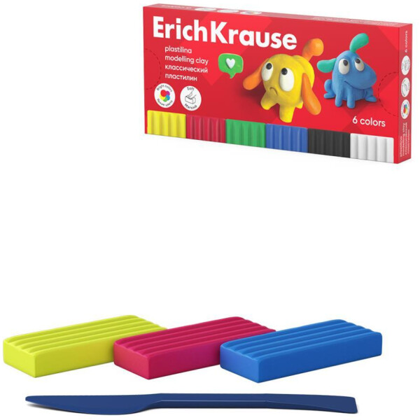Пластилин Erich Krause Jolly Friends 61344 (6 цв)