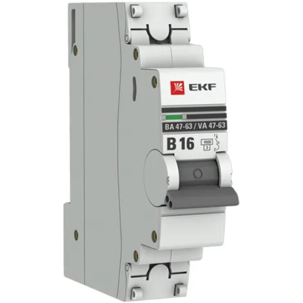 Выключатель автоматический EKF PROxima ВА 47-63 1P 16А (В) 4,5kA