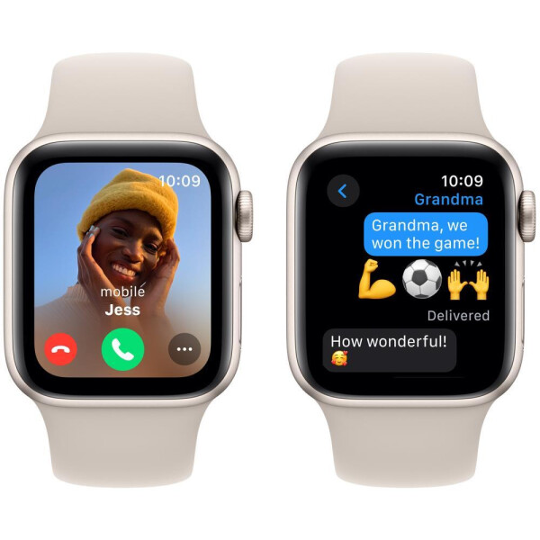 Смарт-часы Apple Watch SE 2024 GPS 40mm Starlight MXEF3LL/A (силиконовый ремешок S/M) Смарт-часы Apple Watch SE 2024 GPS 40mm Starlight MXEF3LL/A (силиконовый ремешок S/M)