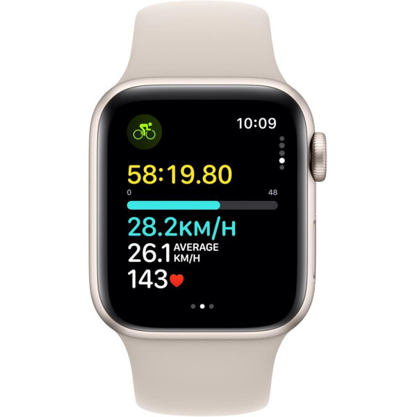 Смарт-часы Apple Watch SE 2024 GPS 40mm Starlight MXEF3LL/A (силиконовый ремешок S/M) Смарт-часы Apple Watch SE 2024 GPS 40mm Starlight MXEF3LL/A (силиконовый ремешок S/M)