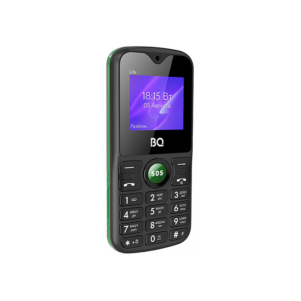 Кнопочный телефон BQ-Mobile BQ-1853 Life (черный/зеленый) Кнопочный телефон BQ-Mobile BQ-1853 Life (черный/зеленый)