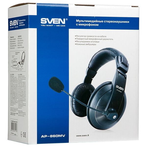 Наушники с микрофоном Sven AP-860MV Наушники с микрофоном Sven AP-860MV