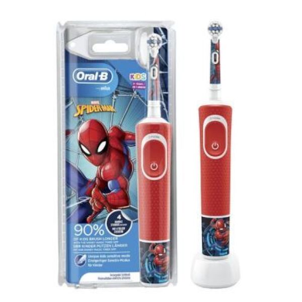 

Зубные щетки и ирригаторы Oral-B, Электрическая зубная щетка Braun Oral-B Kids Spiderman D100.413.2K