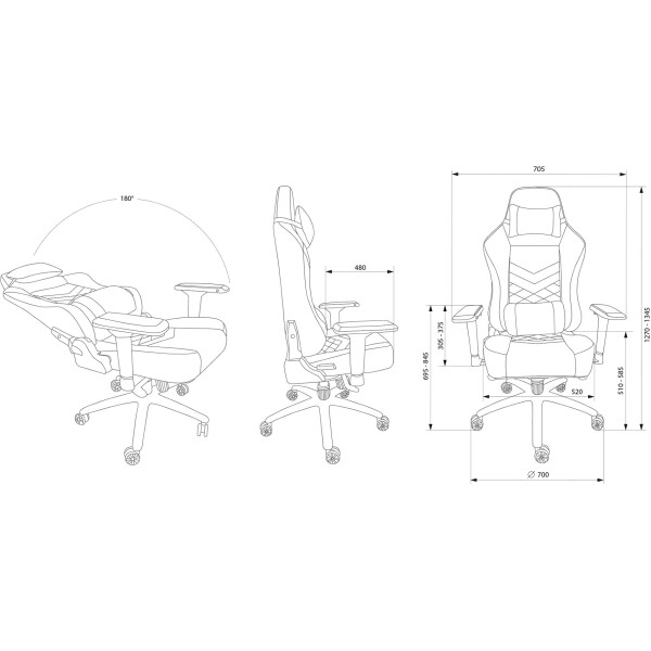 Кресло CACTUS CS-CHR-0112BL (черный) Кресло CACTUS CS-CHR-0112BL (черный)