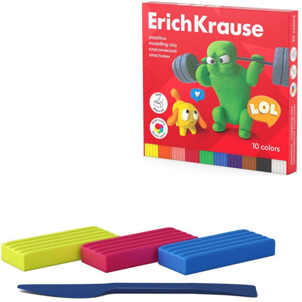 Пластилин Erich Krause Jolly Friends 61346 (10 цв)