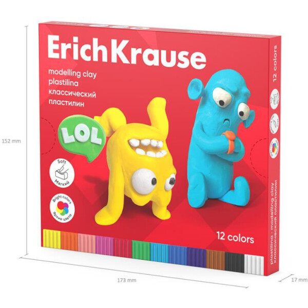 Пластилин Erich Krause Jolly Friends 61347 (12 цв) Пластилин Erich Krause Jolly Friends 61347 (12 цв)