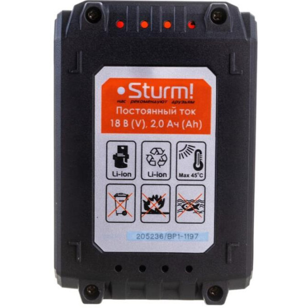 Аккумулятор Sturm SBP1802 (18В/2 Ah) Аккумулятор Sturm SBP1802 (18В/2 Ah)