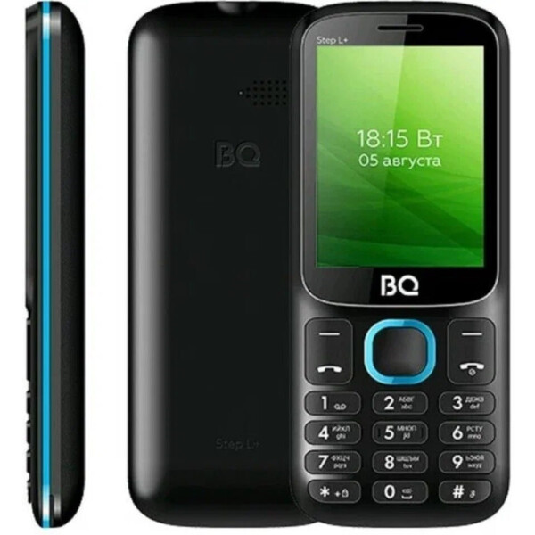 

Сотовые телефоны BQ-MOBILE, Кнопочный телефон BQ-Mobile BQ-2440 Step L+ (черный/голубой)