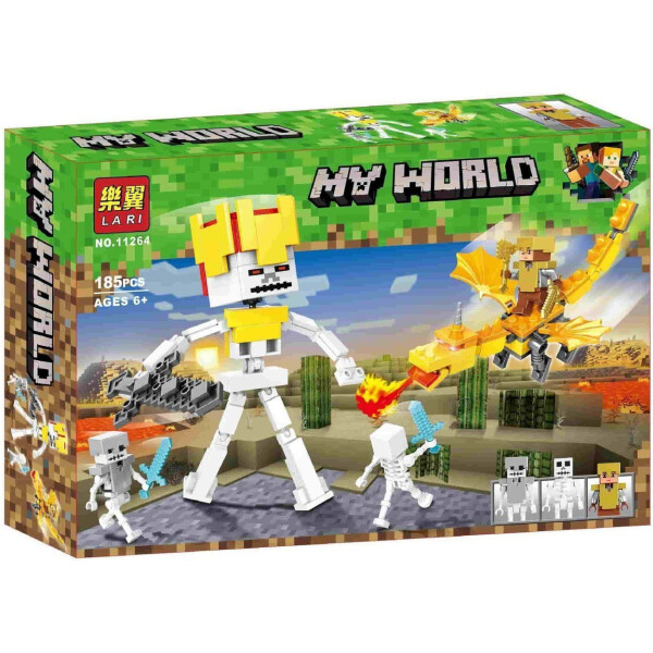 

Игры, игрушки LARI, Конструктор LARI Крипер и золотой дракон 11264