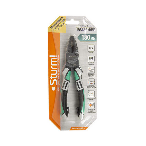 Пассатижи Sturm 1020-13-1-180 Пассатижи Sturm 1020-13-1-180