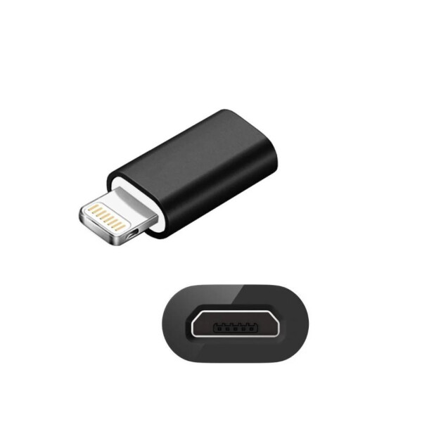 Переходник BINGO MicroUSB на Lightning (черный) Переходник BINGO MicroUSB на Lightning (черный)
