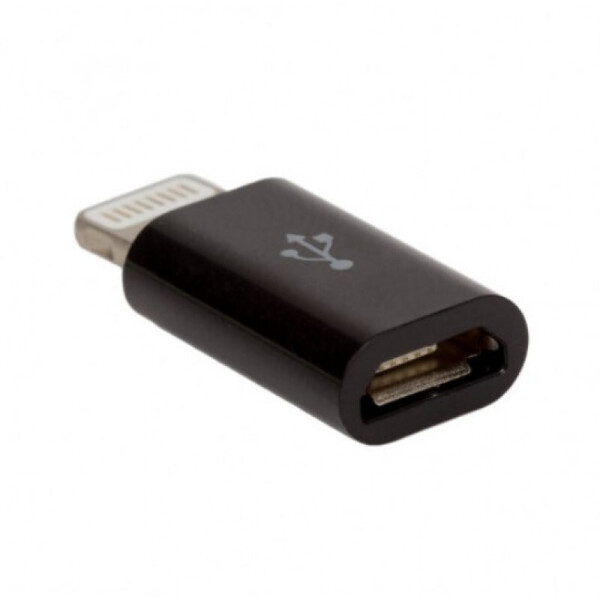 Переходник BINGO MicroUSB на Lightning (черный) Переходник BINGO MicroUSB на Lightning (черный)