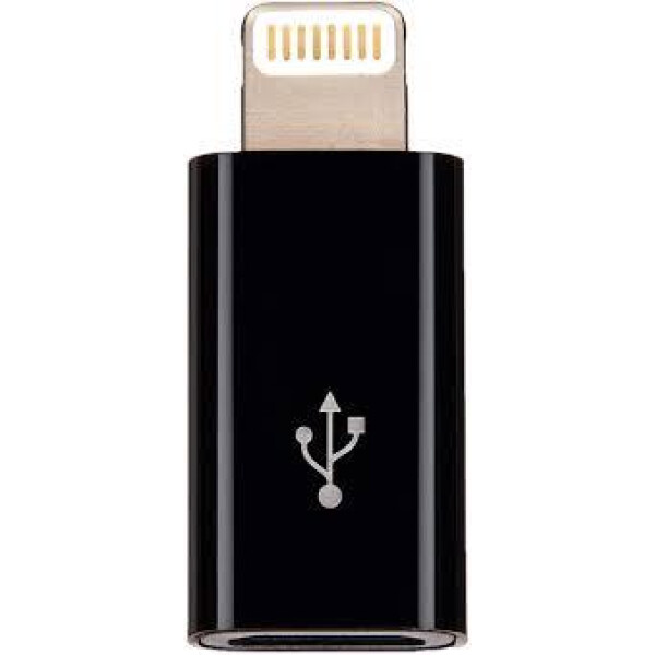 Переходник BINGO MicroUSB на Lightning (черный) Переходник BINGO MicroUSB на Lightning (черный)