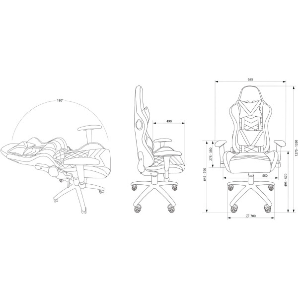 Кресло CACTUS CS-CHR-0099BL (черный) Кресло CACTUS CS-CHR-0099BL (черный)