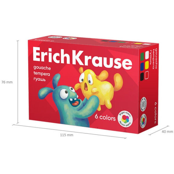 Гуашь Erich Krause Jolly Friends 61413 (6 цв) Гуашь Erich Krause Jolly Friends 61413 (6 цв)