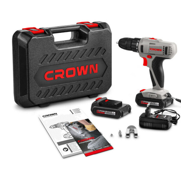 Дрель-шуруповерт Crown CT21055L-1.5 BMC (с 2-мя АКБ, кейс)