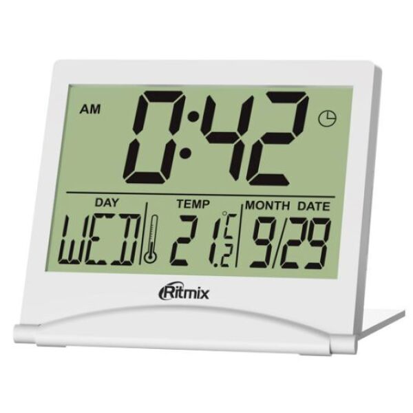 

Часы RITMIX, Настольные часы Ritmix CAT-042 (белый)