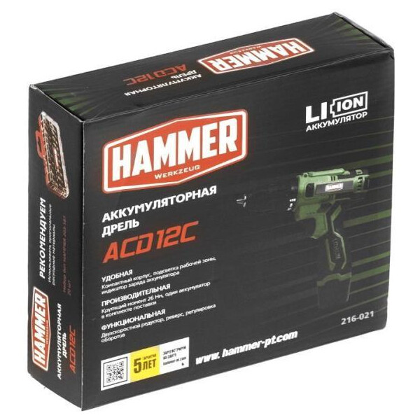 Дрель-шуруповерт Hammer ACD12C 824158
