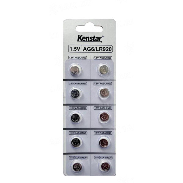 Алкалиновые батареи KENSTAR KS-G6-BL10 (G6/LR920/LR69/371A/171)
