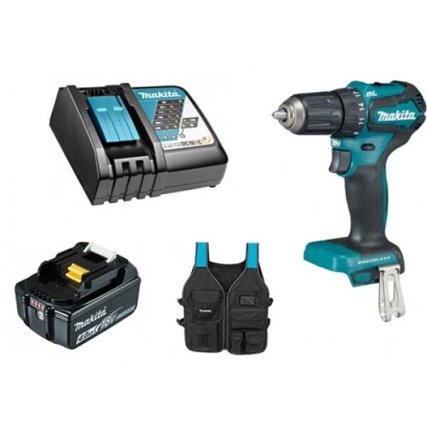 

Шуруповерты, гайковерты Makita, Дрель-шуруповерт MAKITA DDF483Z (DDF483ZA1) + АКБ, ЗУ, жилет