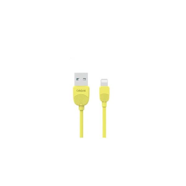 

Кабели для сотовых телефонов Celebrat, Кабель Celebrat SKY-2, Lightning, 1 м., желтый