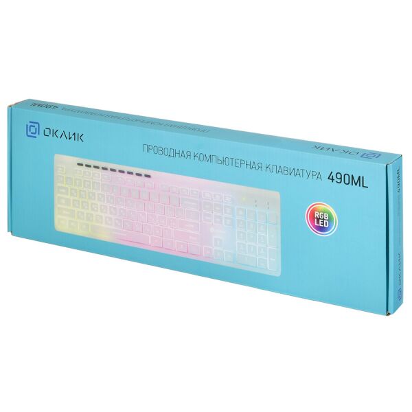 Клавиатура Oklick 490ML (белый)