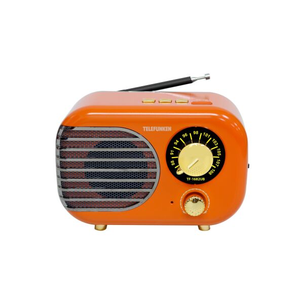 

Радиоприемники TELEFUNKEN, Радиоприемник TELEFUNKEN TF-1682UB (оранжевый/золотистый)