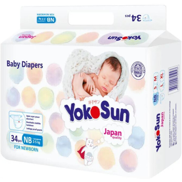 Подгузники YokoSun NB 2-5 кг (34 шт)