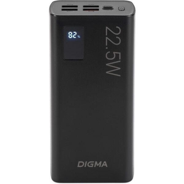 Мобильный аккумулятор Digma DGPF30A 30000mAh (черный)