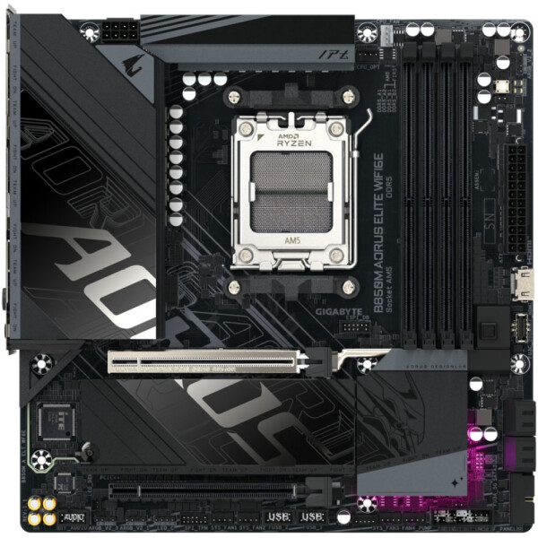 Материнская плата Gigabyte B850M Aorus Elite WiFi6E (rev. 1.1) Материнская плата Gigabyte B850M Aorus Elite WiFi6E (rev. 1.1)