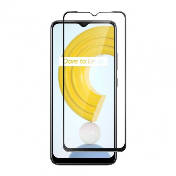 Защитное стекло CASE Full Glue для Realme C21 (черный)