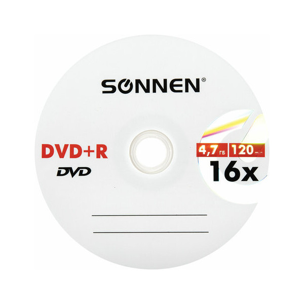 Комплект дисков DVD+R Sonnen 4,7 Gb 16x 25шт (513532) Комплект дисков DVD+R Sonnen 4,7 Gb 16x 25шт (513532)