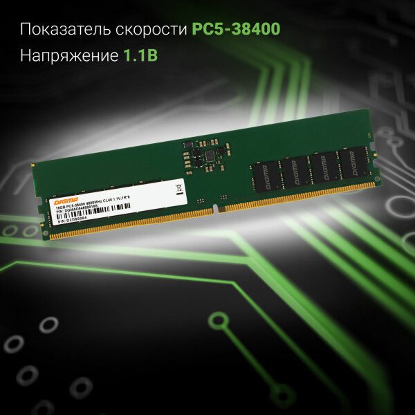 Оперативная память Digma DGMAD54800016S Оперативная память Digma DGMAD54800016S