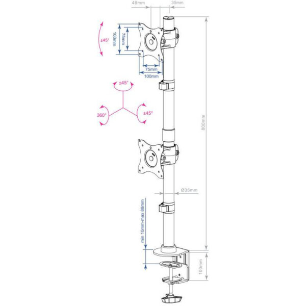 Кронштейн для монитора Arm Media LCD-T43 Кронштейн для монитора Arm Media LCD-T43