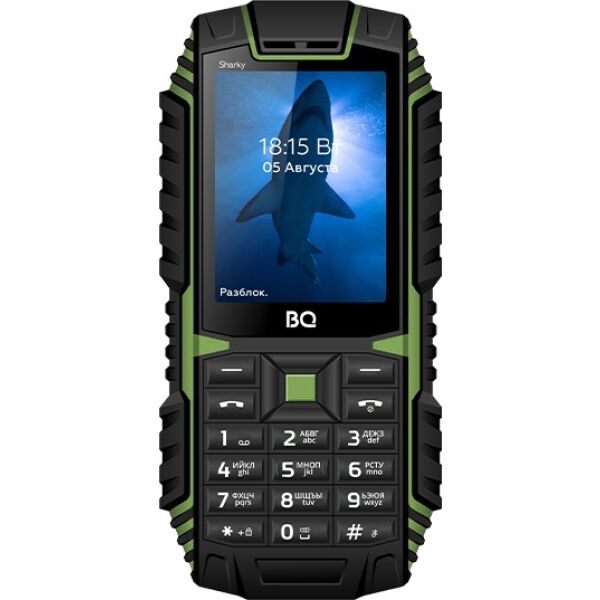 

Сотовые телефоны BQ-MOBILE, Мобильный телефон BQ-Mobile BQ-2447 Sharky (черный/зеленый)