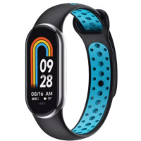 Ремешок Bingo Sport для Xiaomi Mi Band 8 Черный с синим