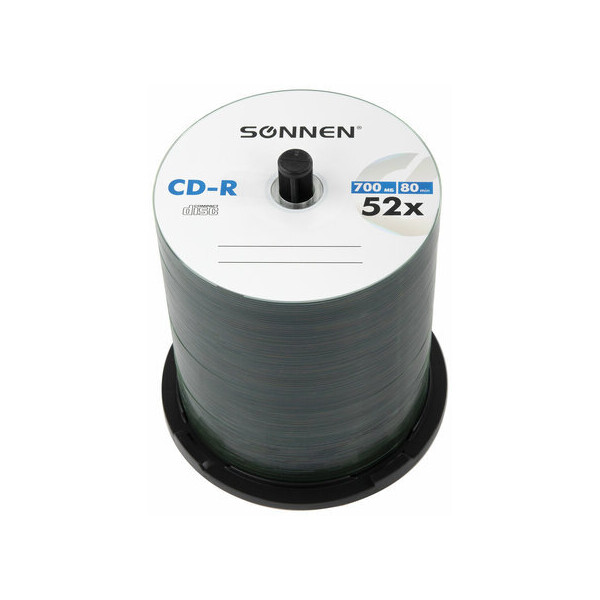 Комплект дисков CD-R Sonnen 700Mb 52x 100шт (513533) Комплект дисков CD-R Sonnen 700Mb 52x 100шт (513533)