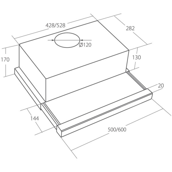 Вытяжка Akpo Light Eco Glass 50 WK-7 (серый) Вытяжка Akpo Light Eco Glass 50 WK-7 (серый)