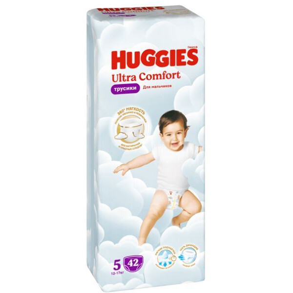 Трусики-подгузники HUGGIES Ultra Comfort Boy Mega 5 (42 шт)