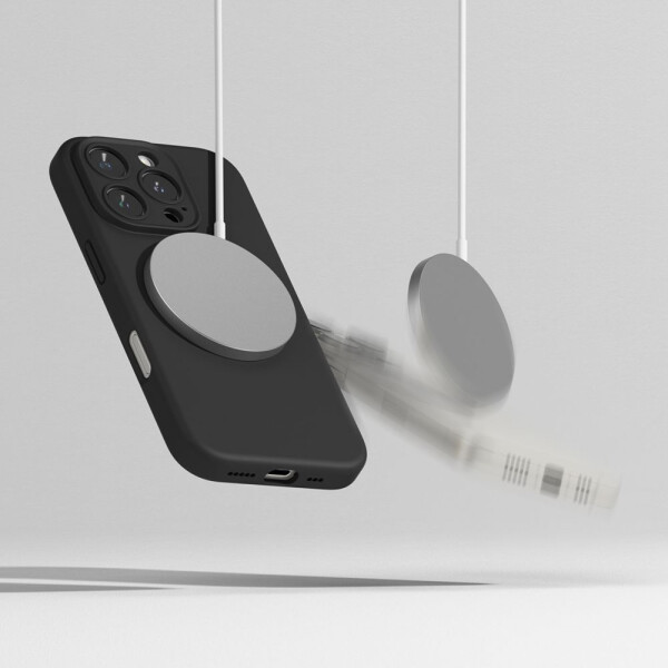 Чехол RINGKE SILICONE MAGNETIC MAGSAFE для IPHONE 16 PRO MAX BLACK Чехол RINGKE SILICONE MAGNETIC MAGSAFE для IPHONE 16 PRO MAX BLACK