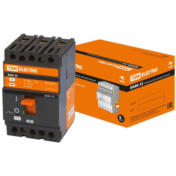 Выключатель автоматический TDM Electric ВА88-32 3Р 25А 25кА SQ0707-0002