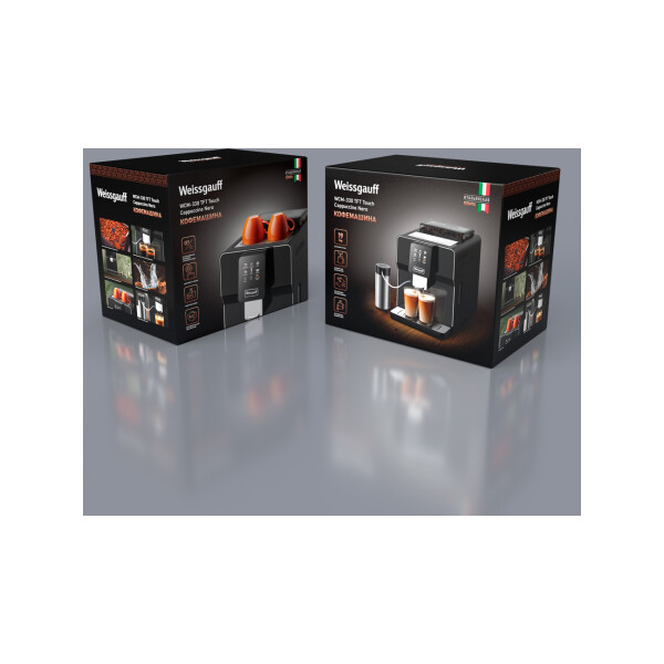 Кофемашина WEISSGAUFF WCM-330 TFT Touch Cappuccino Nero